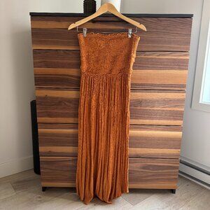 Rust Orange Strapless Maxi Dress (O’Neill)